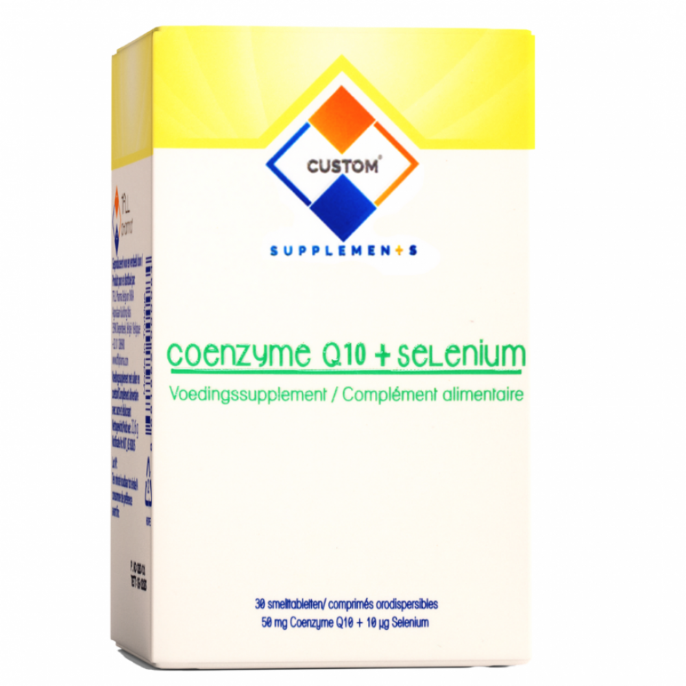 Custom Supplements® 50 mg Koenzim Q10 + 10 mcg Selenyum Ağızda Dağılan Tablet