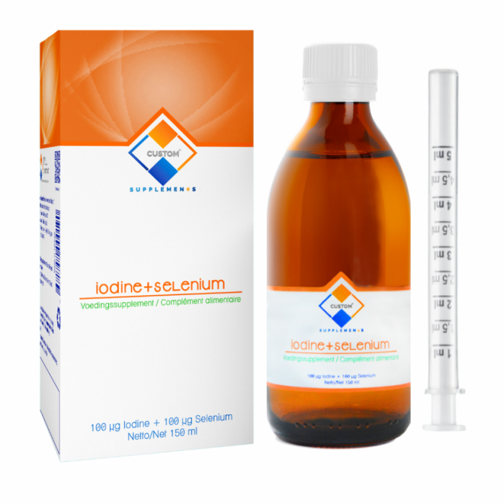 Custom Supplements® 100 mcg Iodine+100 mcg Selenium Liquid Solution