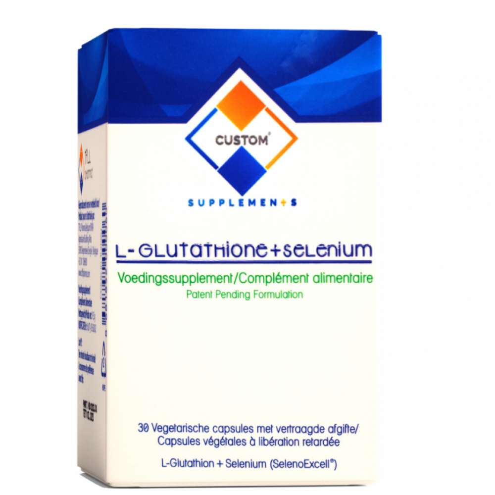Custom Supplements® 500 mg Glutatyon + 10 mcg Selenyum Enterik Kapsül